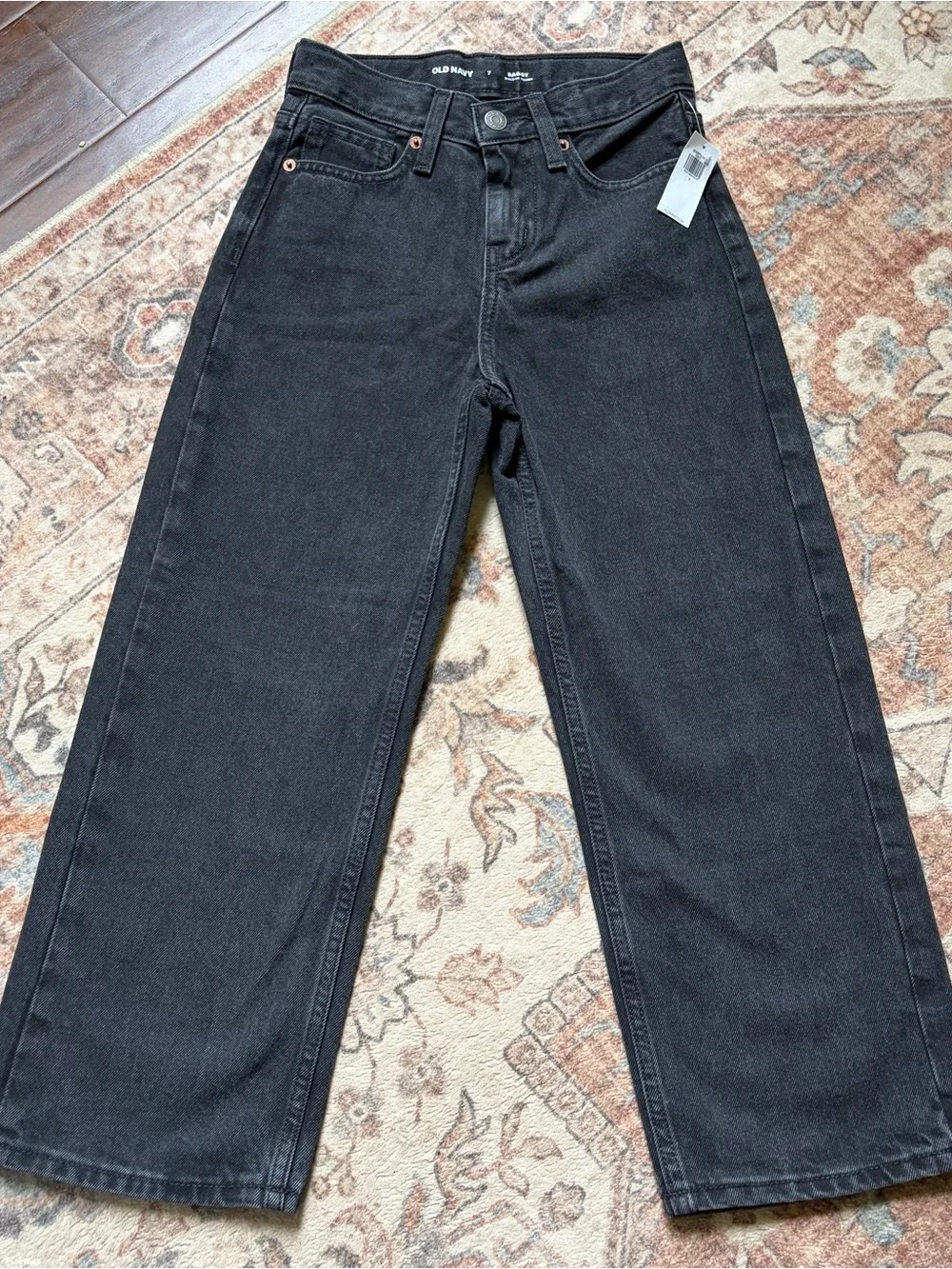 OLD NAVY Black Baggy Wide Leg Jeans - NEW with Tags